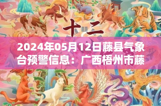 2024年05月12日藤县气象台预警信息：广西梧州市藤县发布暴雨橙色预警