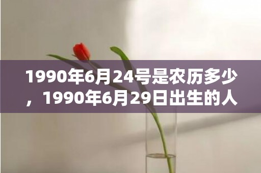 1990年6月24号是农历多少，1990年6月29日出生的人命好吗