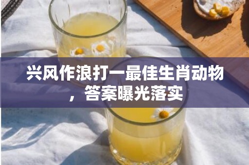 兴风作浪打一最佳生肖动物，答案曝光落实