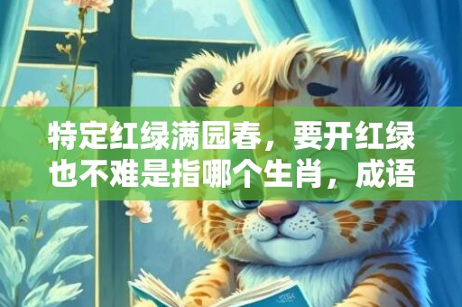 特定红绿满园春，要开红绿也不难是指哪个生肖，成语落实解释