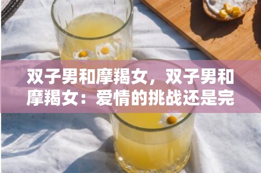 双子男和摩羯女，双子男和摩羯女：爱情的挑战还是完美的合拍？