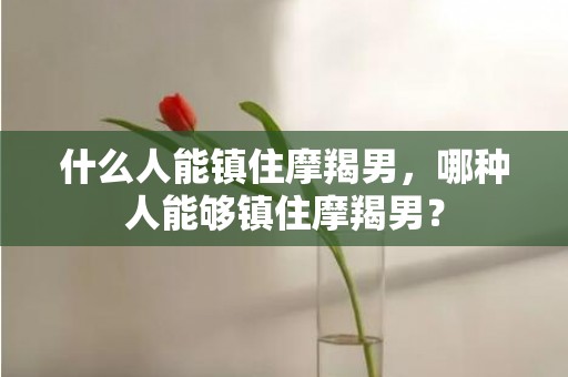 什么人能镇住摩羯男，哪种人能够镇住摩羯男？
