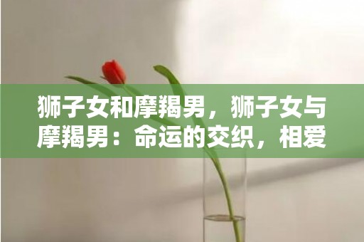 狮子女和摩羯男，狮子女与摩羯男：命运的交织，相爱还是相克？