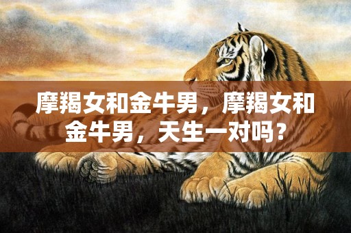 摩羯女和金牛男，摩羯女和金牛男，天生一对吗？
