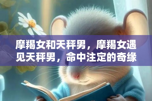 摩羯女和天秤男，摩羯女遇见天秤男，命中注定的奇缘？