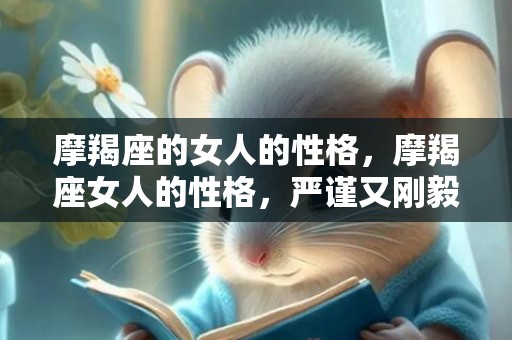 摩羯座的女人的性格，摩羯座女人的性格，严谨又刚毅？