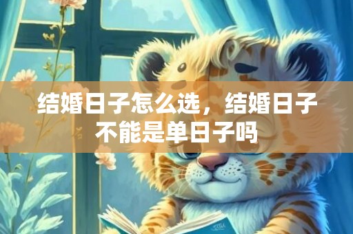 结婚日子怎么选，结婚日子不能是单日子吗