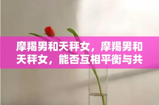 摩羯男和天秤女，摩羯男和天秤女，能否互相平衡与共存？