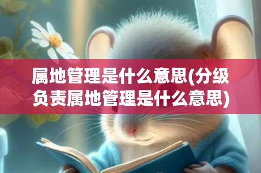 属地管理是什么意思(分级负责属地管理是什么意思)