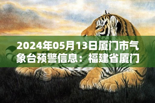 2024年05月13日厦门市气象台预警信息：福建省厦门市发布大风黄色预警