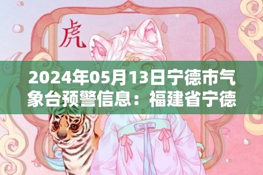 2024年05月13日宁德市气象台预警信息：福建省宁德市发布暴雨黄色预警