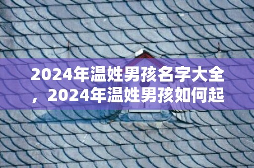 2024年温姓男孩名字大全，2024年温姓男孩如何起名