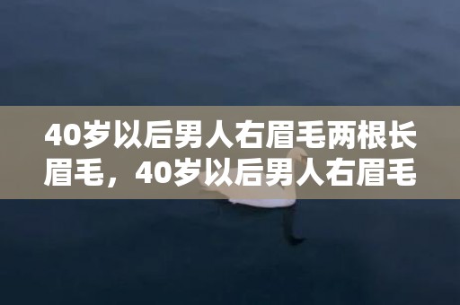 40岁以后男人右眉毛两根长眉毛，40岁以后男人右眉毛一根长眉毛