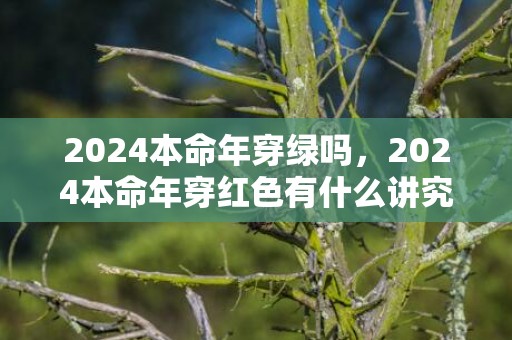2024本命年穿绿吗，2024本命年穿红色有什么讲究