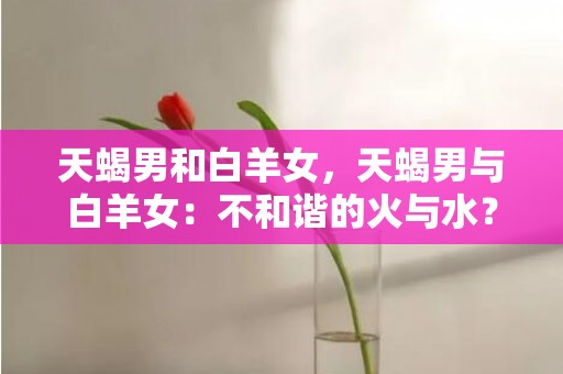 天蝎男和白羊女，天蝎男与白羊女：不和谐的火与水？