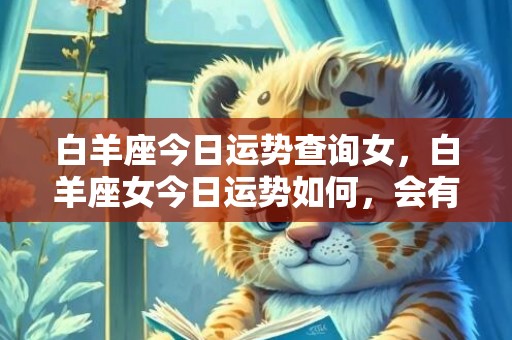 白羊座今日运势查询女，白羊座女今日运势如何，会有好运吗？