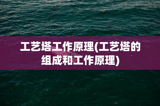 工艺塔工作原理(工艺塔的组成和工作原理)