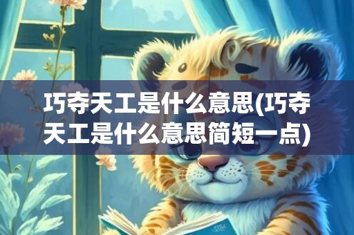 巧夺天工是什么意思(巧夺天工是什么意思简短一点)
