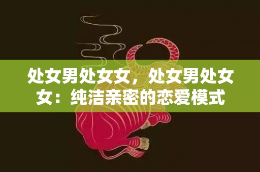 处女男处女女，处女男处女女：纯洁亲密的恋爱模式