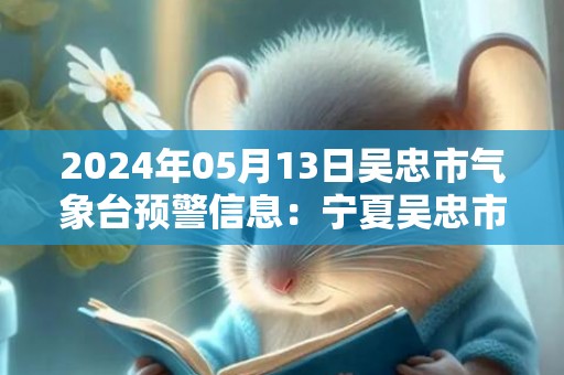2024年05月13日吴忠市气象台预警信息：宁夏吴忠市发布大风蓝色预警