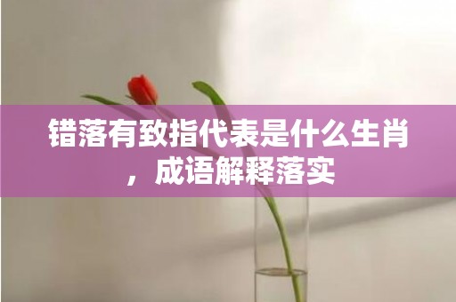 错落有致指代表是什么生肖，成语解释落实