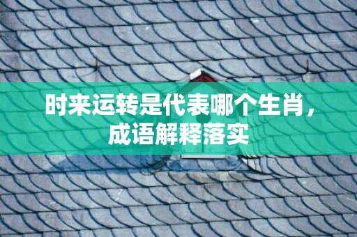 时来运转是代表哪个生肖，成语解释落实