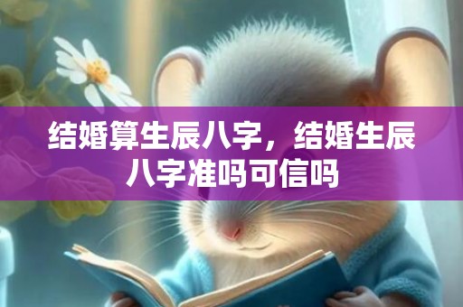 结婚算生辰八字，结婚生辰八字准吗可信吗
