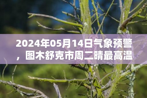 2024年05月14日气象预警，图木舒克市周二晴最高温度33度