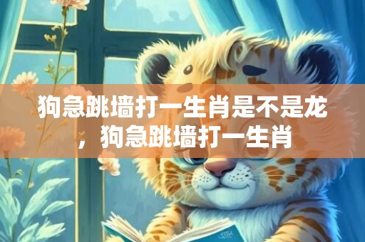 狗急跳墙打一生肖是不是龙，狗急跳墙打一生肖