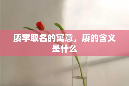 赓字取名的寓意，赓的含义是什么