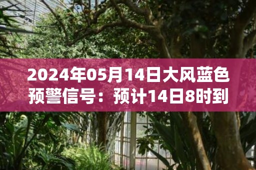 2024年05月14日大风蓝色预警信号：预计14日8时到15日8时，盘锦市双台子区、兴隆台区及渤海北部海域偏北风6级，阵风7到8级。请注意防范大风对户外作业及出行带来的不利影响，相关水域水上作业和过往船舶采取积极的应对措施，如回港避风或者绕道航行等。盘锦市气象台预警信息：辽宁省盘锦市发布大风蓝色预警