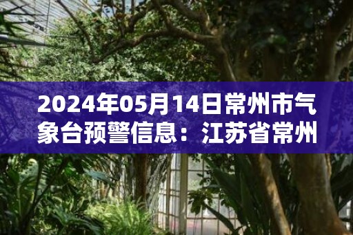 2024年05月14日常州市气象台预警信息：江苏省常州市发布大风蓝色预警