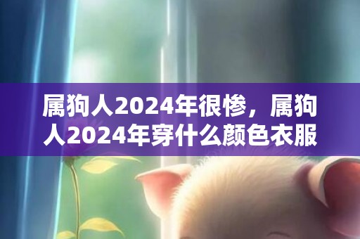 属狗人2024年很惨，属狗人2024年穿什么颜色衣服最旺