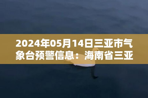 2024年05月14日三亚市气象台预警信息：海南省三亚市发布雷电黄色预警