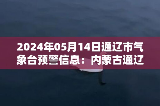 2024年05月14日通辽市气象台预警信息：内蒙古通辽市发布雷电黄色预警