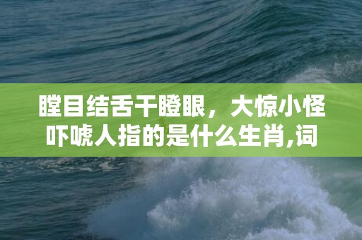 瞠目结舌干瞪眼，大惊小怪吓唬人指的是什么生肖,词语解释落实
