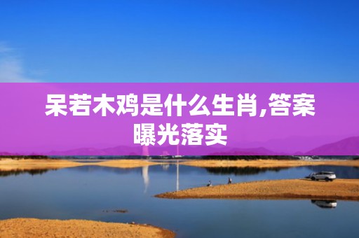 呆若木鸡是什么生肖,答案曝光落实