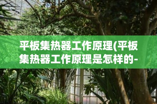 平板集热器工作原理(平板集热器工作原理是怎样的-)