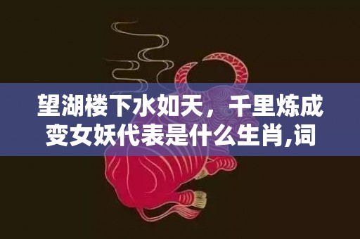 望湖楼下水如天，千里炼成变女妖代表是什么生肖,词典解释落实