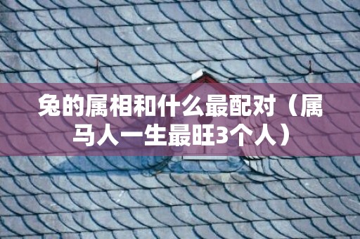 兔的属相和什么最配对（属马人一生最旺3个人）