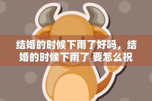 结婚的时候下雨了好吗，结婚的时候下雨了 要怎么祝福，下雨了小朋友要干什么