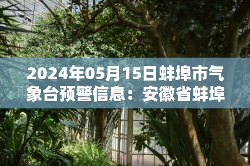 2024年05月15日蚌埠市气象台预警信息：安徽省蚌埠市发布大风蓝色预警