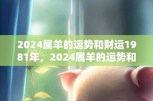 2024属羊的运势和财运1981年，2024属羊的运势和财运详解