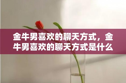 金牛男喜欢的聊天方式，金牛男喜欢的聊天方式是什么呢？