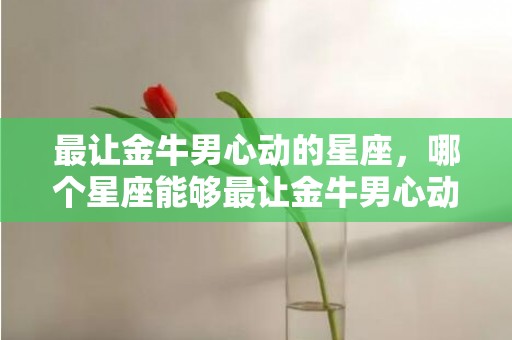 最让金牛男心动的星座，哪个星座能够最让金牛男心动？
