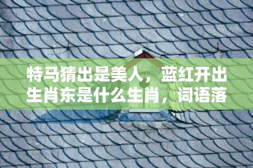 特马猜出是美人，蓝红开出生肖东是什么生肖，词语落实解释