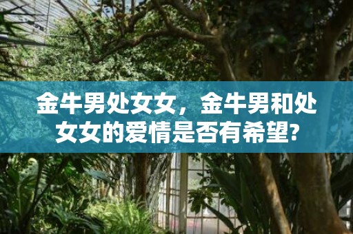 金牛男处女女，金牛男和处女女的爱情是否有希望?