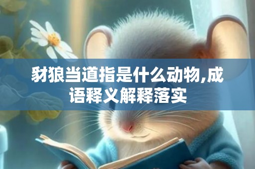 豺狼当道指是什么动物,成语释义解释落实