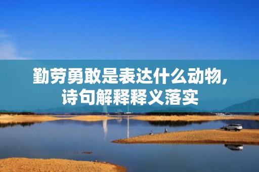 勤劳勇敢是表达什么动物,诗句解释释义落实