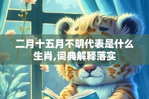 二月十五月不明代表是什么生肖,词典解释落实